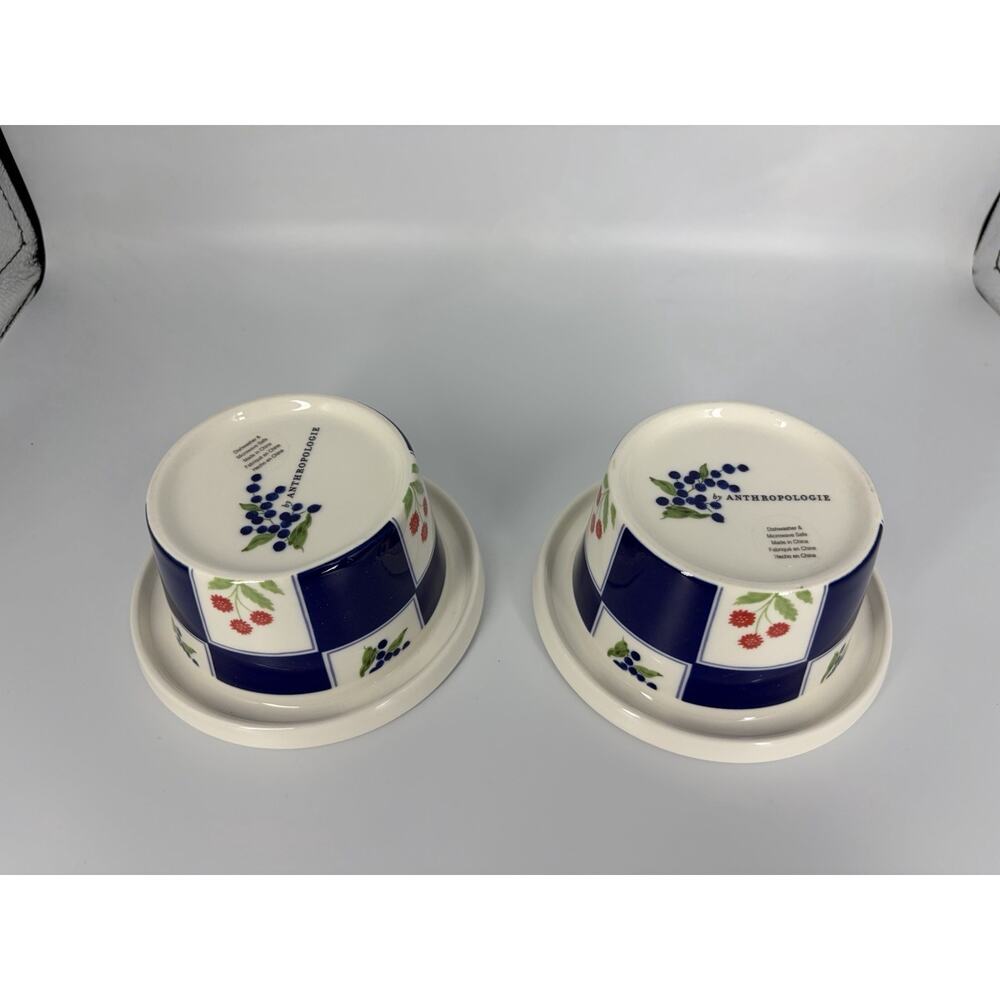 Anthropologie Lou Rota Stoneware Pie Dish Remikens Butter Dish Spoon Rest Set - Picture 9 of 14